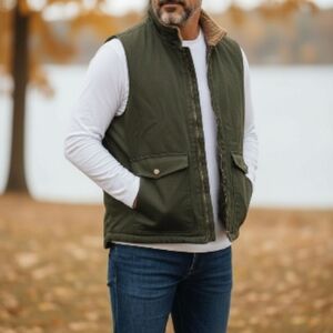 WP WEATHERPROOF Men's Workwear Vest Sz XL Olive Green Gorpcore Classic Americana